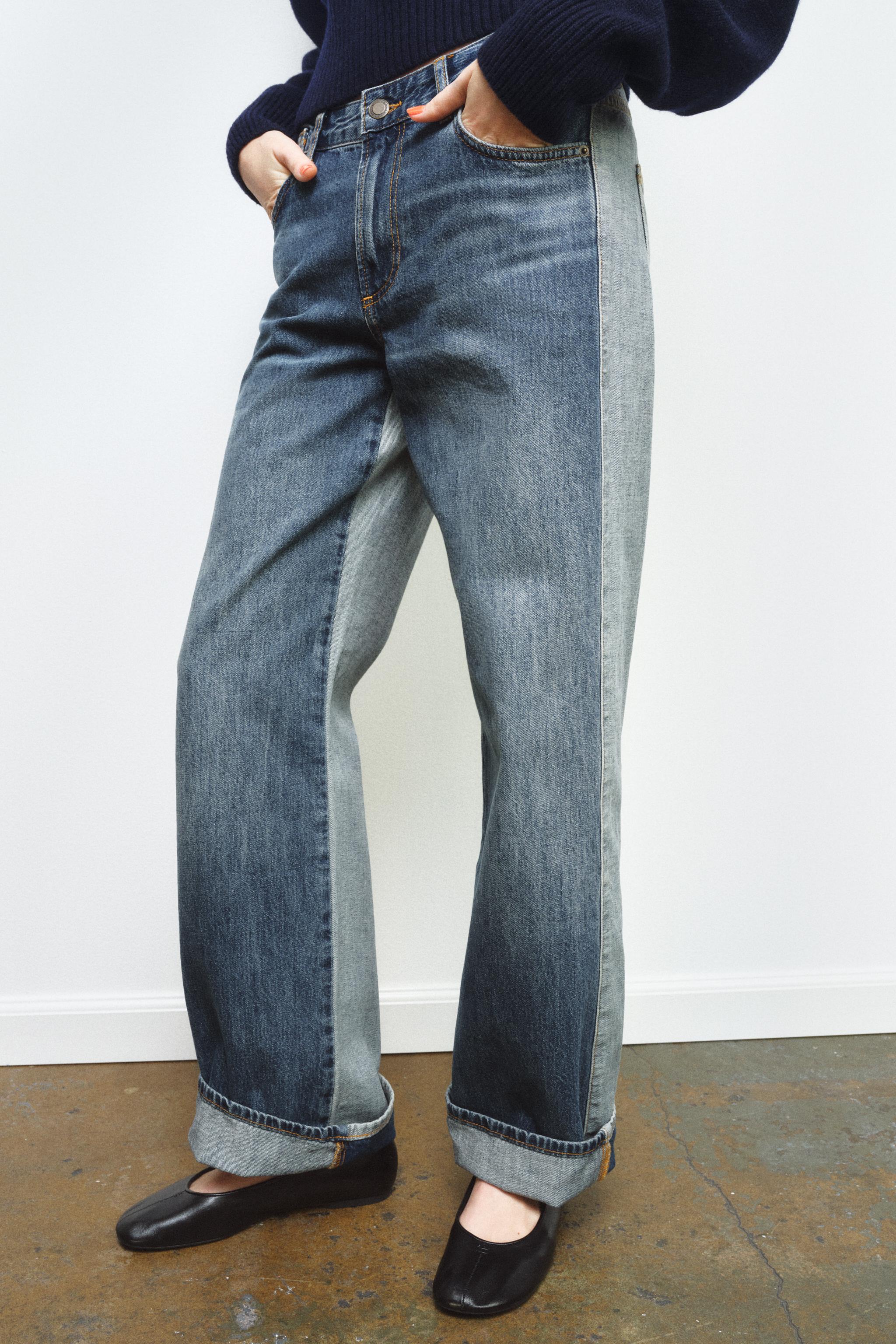 ZW COLLECTION MID-RISE STRAIGHT LEG JEANS